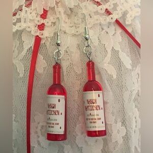 !!REALLY CUTE HANDMADE WINE BOTTLE EARRINGS!!!